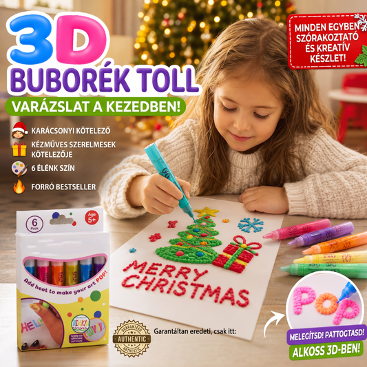 🔮Magiczne pióro – rysuj w 3D jednym pociągnięciem!🎄 Zrób to sam: pióra do rysowania z motywem bąbelkowego popcornu