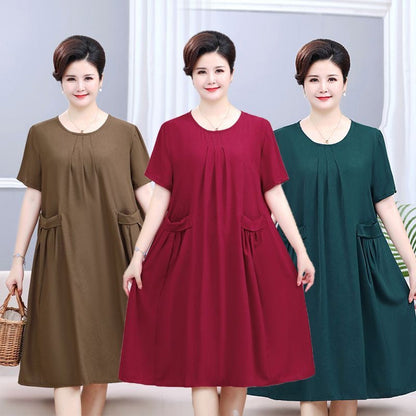💝[M-4XL]Damska luźna sukienka z kieszeniami