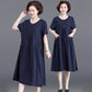 💝[M-4XL]Damska luźna sukienka z kieszeniami