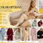💖 Premium Comfort✨Embossed Geometric Plush Set – Warm embossed plush matching set, trendy & cozy for cold days🍂👚