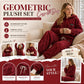 💖 Premium Comfort✨Embossed Geometric Plush Set – Warm embossed plush matching set, trendy & cozy for cold days🍂👚