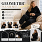 💖 Premium Comfort✨Embossed Geometric Plush Set – Warm embossed plush matching set, trendy & cozy for cold days🍂👚