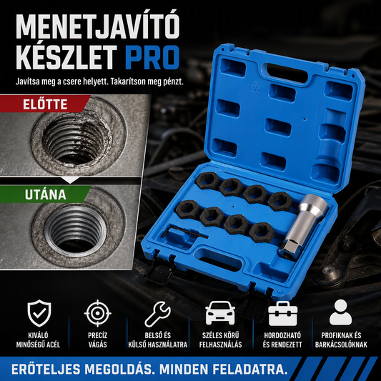 🔩 10 darabos javítószerszám-készlet gépjárműipari menetekhez