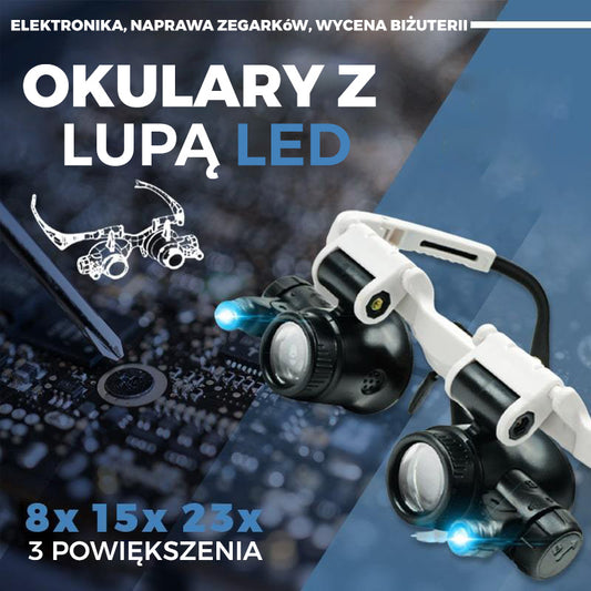 Lupa do okularów LED (8x 15x 23x)