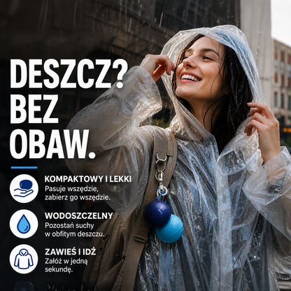 🌧️ Przenośna, jednorazowa kurtka przeciwdeszczowa – lekka i poręczna konstrukcja🏕️
