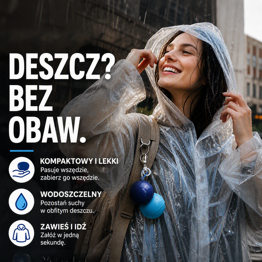 🌧️ Przenośna, jednorazowa kurtka przeciwdeszczowa – lekka i poręczna konstrukcja🏕️