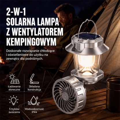 ⚡ Többfunkciós, napenergiával működő összecsukható legyező