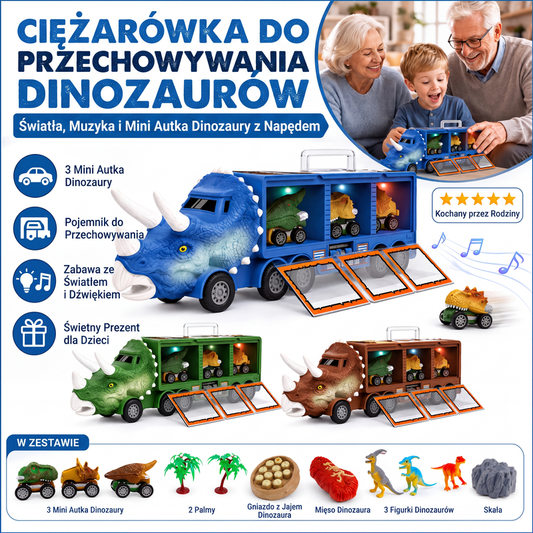 🚛 Interaktywna ciężarówka do przewozu dinozaurów