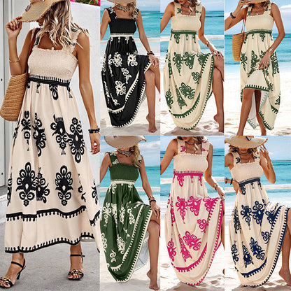 👗Letnie sukienki bez rękawów z nadrukiem dla kobiet