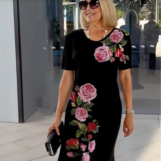 🌸Stylowa sukienka z kwiatowym nadrukiem