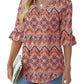 💕Bluza damska z wycięciem na szyję z falbanką Bluze🎁