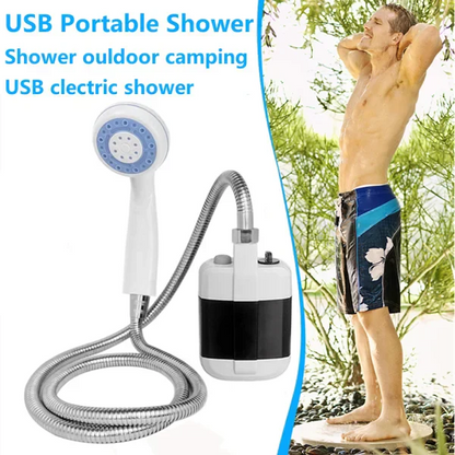 🚿 Przenośna prysznic na zewnątrz (z złączem USB do ładowania)