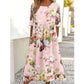 Women's Floral Printed Short Sleeve Dress