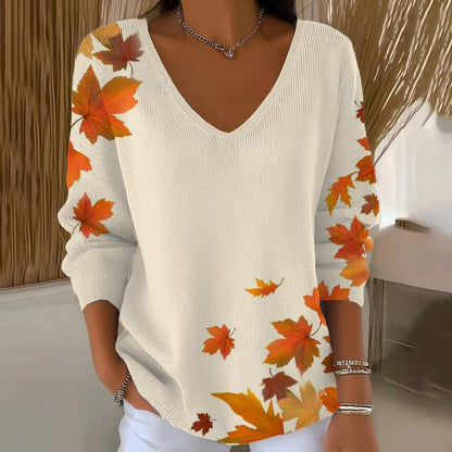 🔥👚Dzianinowa bluza z długimi rękawami🍂