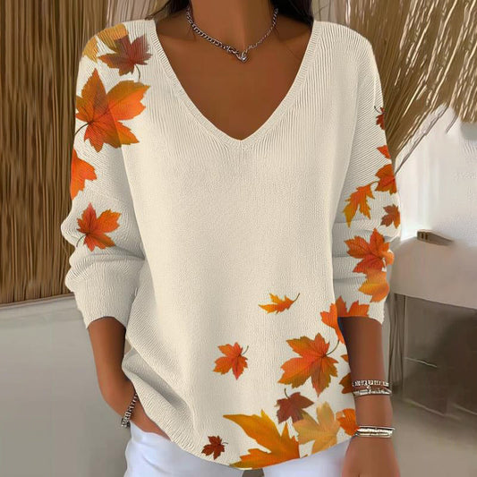 🔥👚Dzianinowa bluza z długimi rękawami🍂