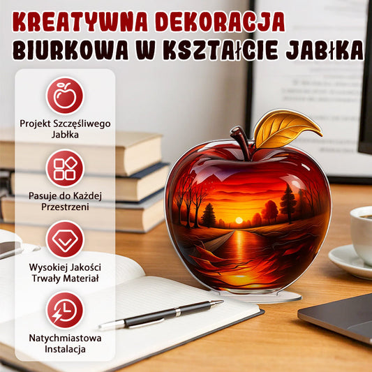 Kreatywna Dekoracja Biurkowa w Kształcie Jabłka