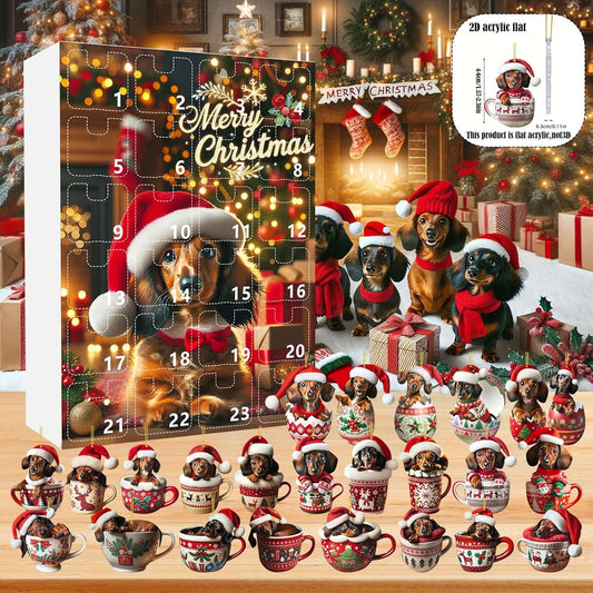 🎅Kalendarz adwentowy z jamnikiem na Boże Narodzenie 2025🎁