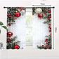 🎄🎅 Świąteczne zasłony okienne, zestaw 2 sztuki do dekoracji wnętrz 🏡🎁