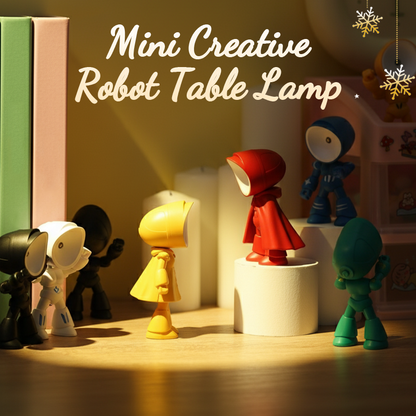 Mini kreatywna lampa stołowa Robot