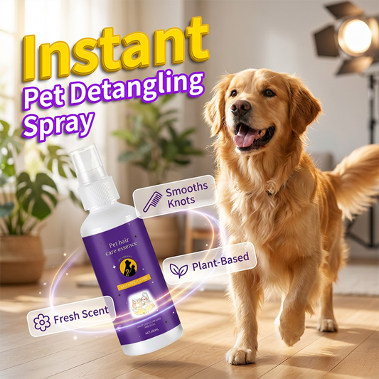 🐾 Delikatnie rozplątuj kołtuny – Błyskawiczny spray rozplątujący dla zwierząt (na bazie roślin, zapach lawendy, bez spłukiwania) – Za pobraniem ✨🌿