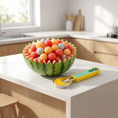 🍉 Zestaw do wycinania kulek owocowych – 50% ZNIŻKI! OFERTA LIMITOWANA! KUP 1 → 1 GRATIS! Idealny do arbuza, melona, kiwi i innych owoców. Tworzy równe kulki, wygodny w użyciu, łatwy do czyszczenia. Świetny na desery, sałatki i przyjęcia. 🥄🍓✨