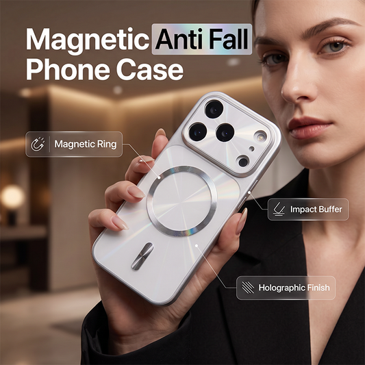 Najczęściej kupowane magnetyczne etui anty‑upadkowe do telefonu – silny magnetyczny zamek, osłona obiektywu, wzmocnione narożniki, holograficzny design