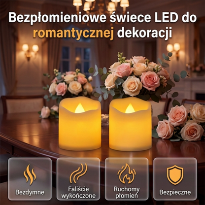 🕯️ Ciepłe, migoczące świece LED bez płomienia【zestaw 24 sztuk】