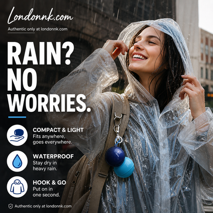 🌧️ Przenośna, jednorazowa kurtka przeciwdeszczowa – lekka i poręczna konstrukcja🏕️