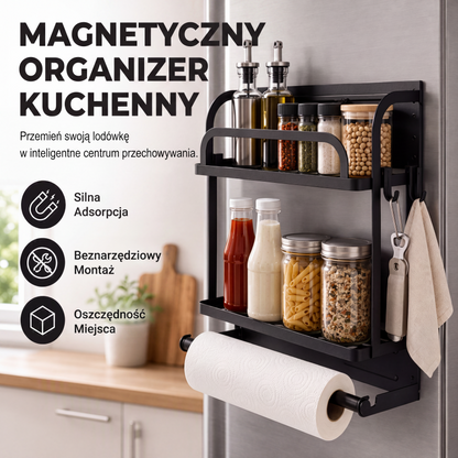 Magnetyczny stojak organizerowy na lodówkę