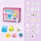 Zestaw zabawek DIY do robienia squishy w formie smażonego lodu z designem kocich łapek dla dzieci