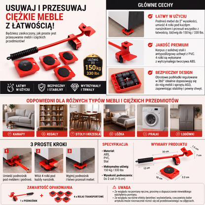 ✅ Zero bólu pleców + nienaruszone podłogi: bezpieczny transport! 🛡️
