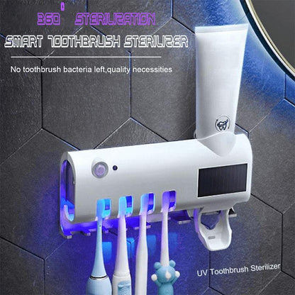 🦷 Sterylizator do szczoteczek do zębów z lampą UV i uchwytem – do montażu na ścianie🚿
