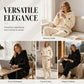 💖 Premium Comfort✨Embossed Geometric Plush Set – Warm embossed plush matching set, trendy & cozy for cold days🍂👚