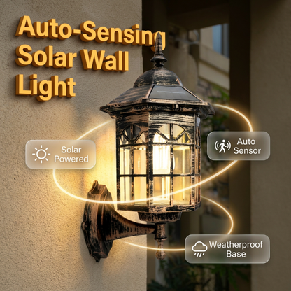 Motion Sensor Solar Wall Light