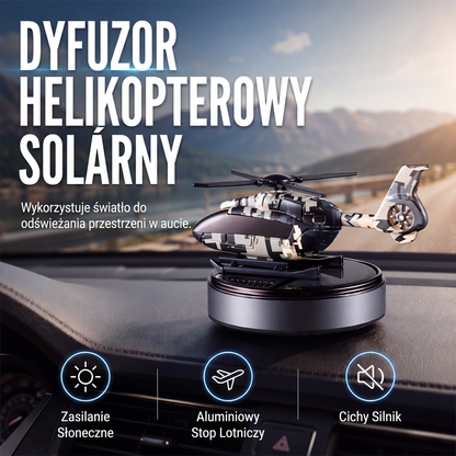 Słoneczny dyfuzor zapachowy do samochodu w kształcie wirującego helikoptera