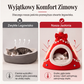 🎄🐾 Półzamknięta świąteczna budka dla zwierząt: przytulna świąteczna kryjówka, zapewniająca poczucie bezpieczeństwa