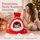 🎄🐾 Półzamknięta świąteczna budka dla zwierząt: przytulna świąteczna kryjówka, zapewniająca poczucie bezpieczeństwa