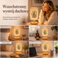Drewniana lampa stołowa z wzorem Matki Boskiej