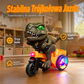 🦖 Elektryczny trójkołowiec dinozaur dla małych dzieci