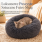 🐱 Okrągłe przytulne pluszowe gniazdko dla zwierząt
