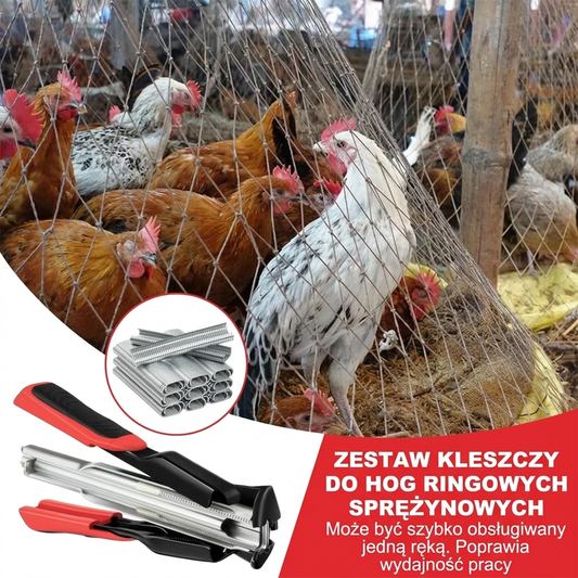 📌 Wytrzymałe szczypce do zszywek typu C do montażu klatek