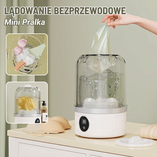 🏠 Mini pralka z ładowaniem bezprzewodowym