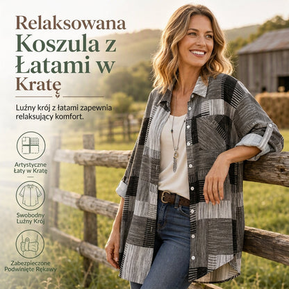 💦 Luźna koszula w kratę z długimi rękawami, duża kurtka chroniąca przed słońcem