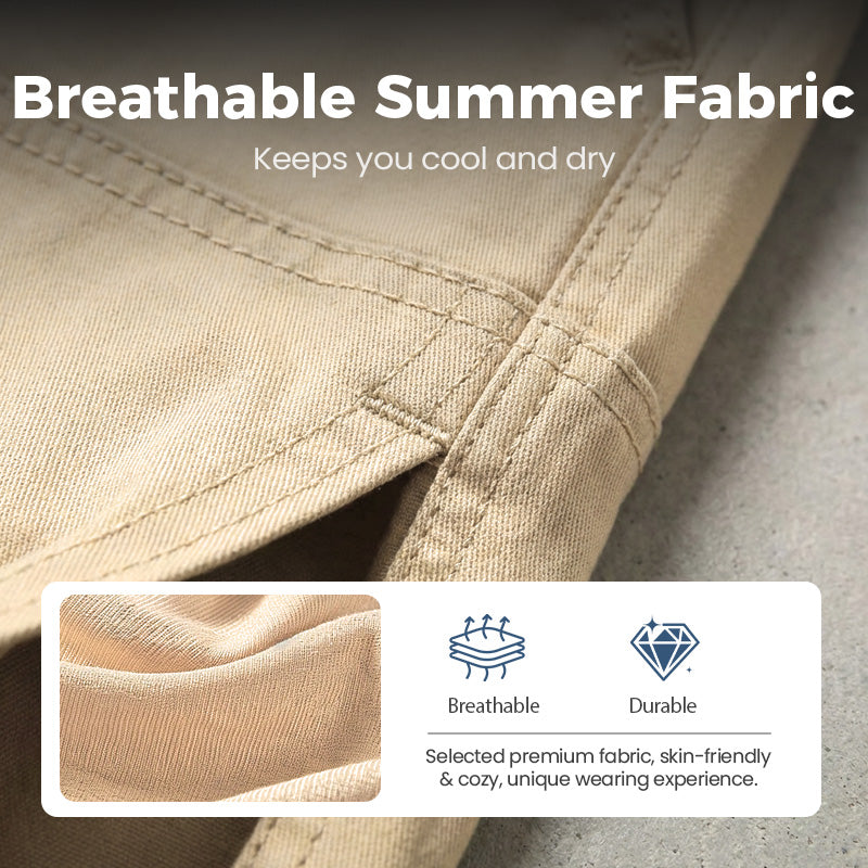 Men's Casual Cargo Shorts with Drawstring Waist