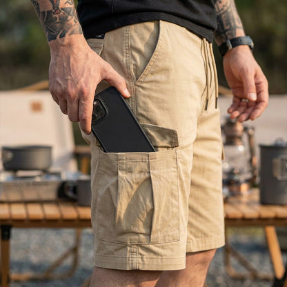 Men's Casual Cargo Shorts with Drawstring Waist