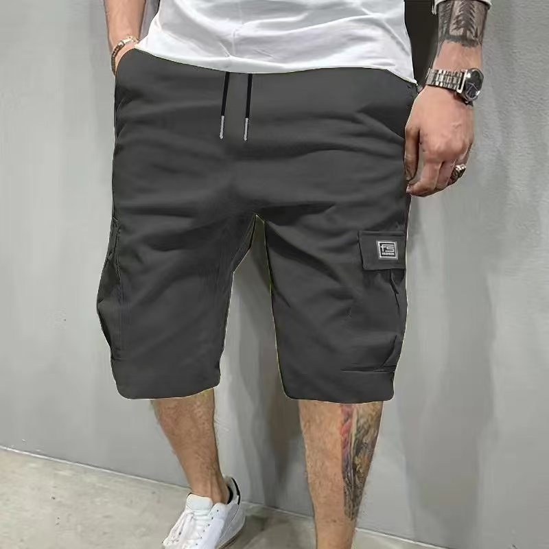 Men's Casual Cargo Shorts with Drawstring Waist