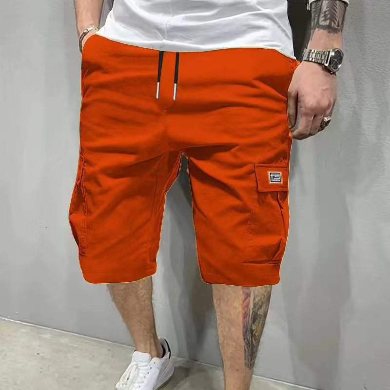 Men's Casual Cargo Shorts with Drawstring Waist