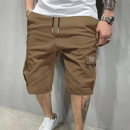 Men's Casual Cargo Shorts with Drawstring Waist